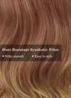 Mixed Brown With Dark Roots Wavy Synthetic Hair Wig NS386