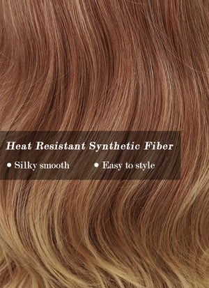 Mixed Brown With Dark Roots Wavy Synthetic Hair Wig NS386