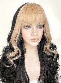 Black Blonde Mixed Wavy Synthetic Wig NS420