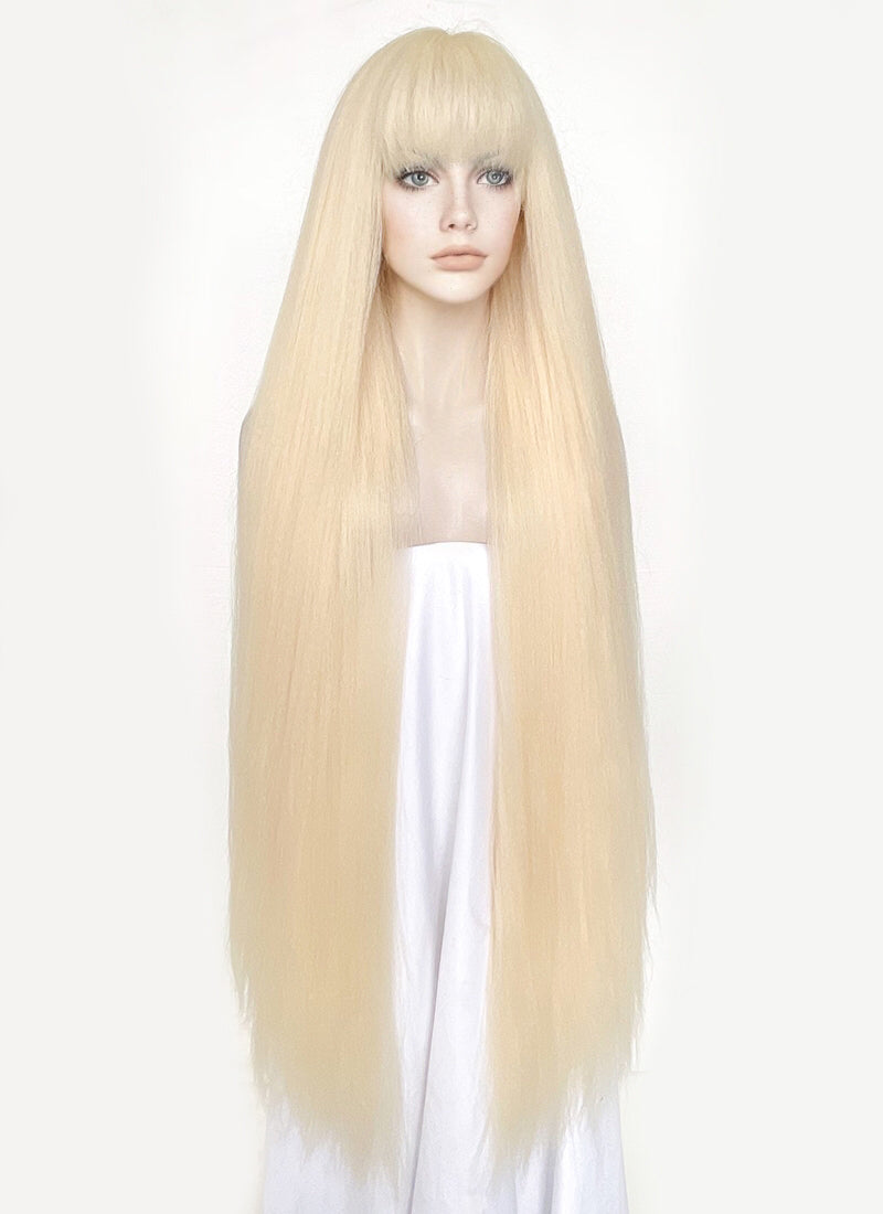 Blonde Yaki Straight Synthetic Hair Wig NS433