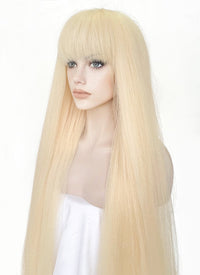 Blonde Yaki Straight Synthetic Hair Wig NS433