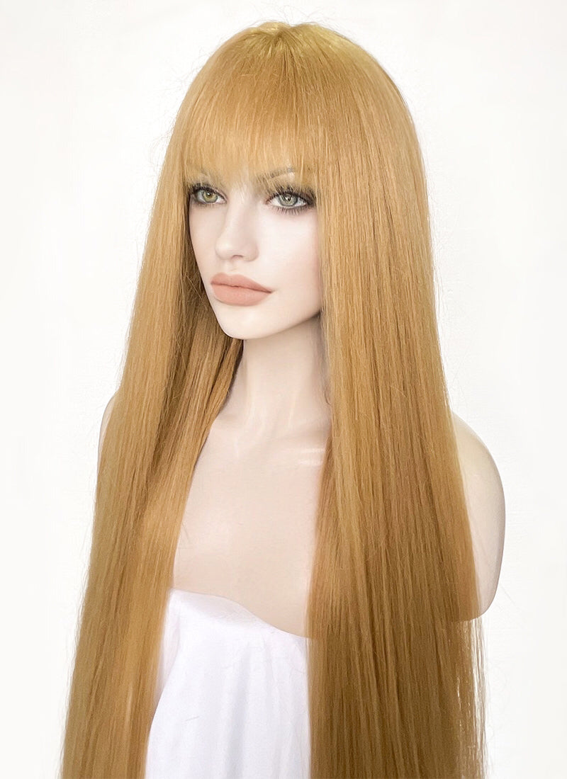 Blonde Yaki Straight Synthetic Hair Wig NS434