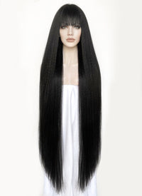 Black Yaki Straight Synthetic Hair Wig NS435