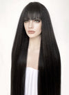 Black Yaki Straight Synthetic Hair Wig NS435