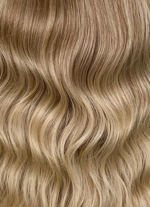 Brown Blonde Ombre Wavy Synthetic Hair Wig NS479