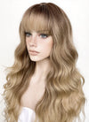 Brown Blonde Ombre Wavy Synthetic Hair Wig NS479