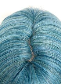 Blue Mixed Green Wavy Synthetic Hair Wig NS488