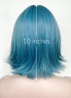 Blue Mixed Green Wavy Synthetic Hair Wig NS488