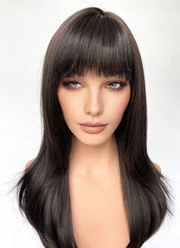 Brunette Straight Synthetic Hair Wig NS526