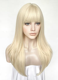 Platinum Blonde Straight Synthetic Hair Wig NS531