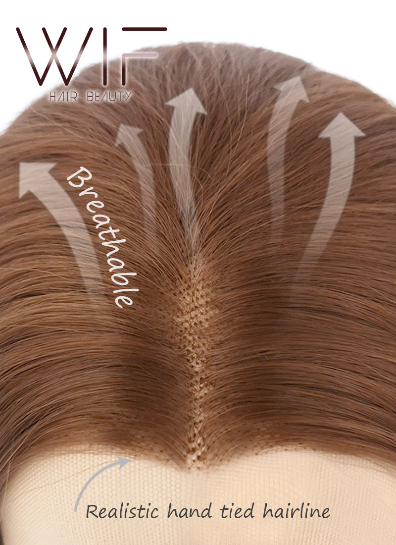 Pastel Blondish Grey Wavy Bob Lace Front Synthetic Wig LF369